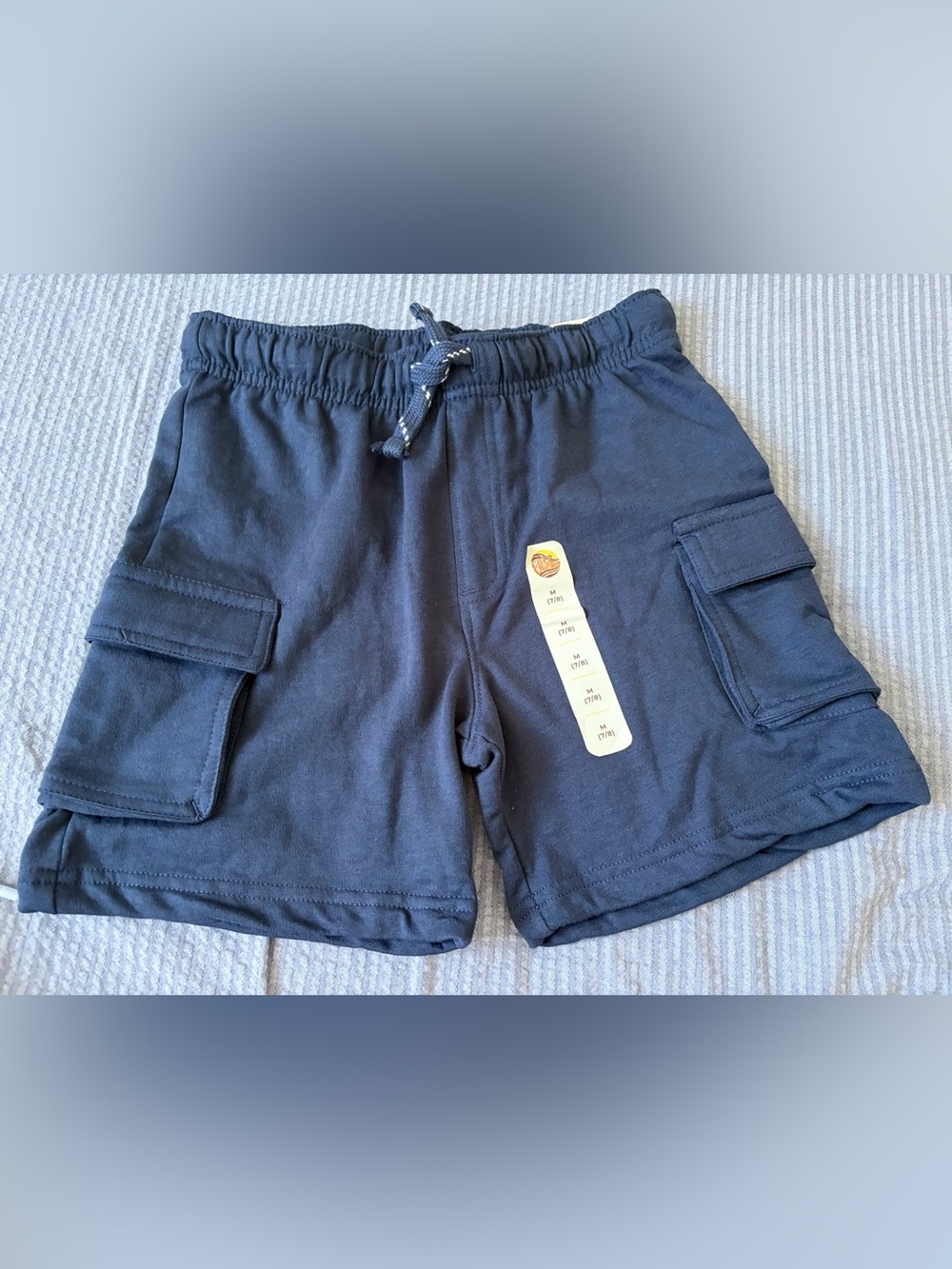 C&C California Boys Navy Blue Cargo Sweat Shorts Medium 7/8
